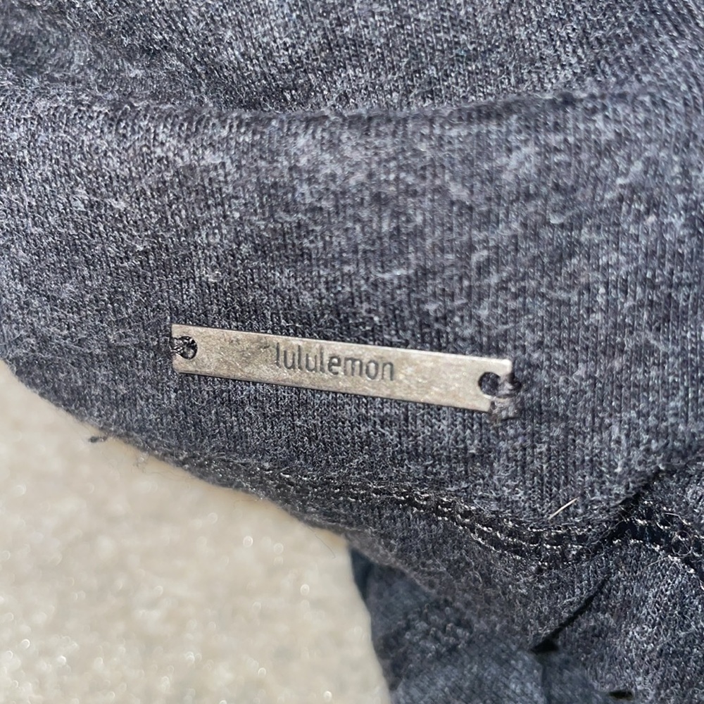 Lululemon 2 tone Long Sweatshirt style 6 Snap Button Jacket  *2 Drawstrings H/W
